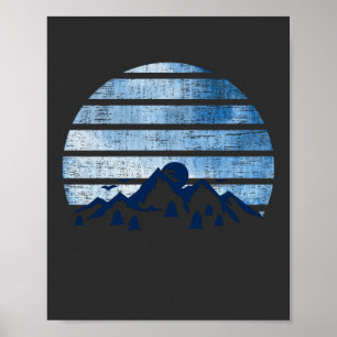 abstract mountain poster