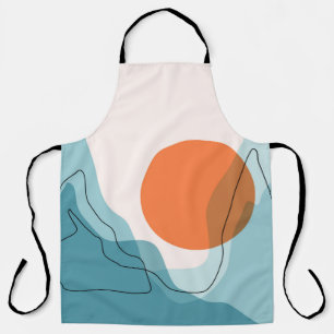 Abstract mountain range landscape, flat scenery ba apron