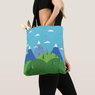 Abstract Mountain Scene Nature Lover Tote Bag