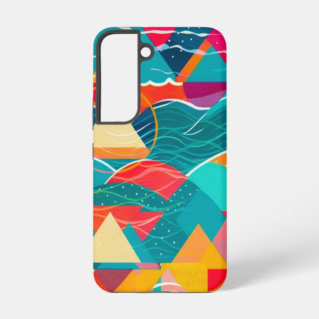 Abstract Mountains and River Samsung Galaxy S22 Case (Back)