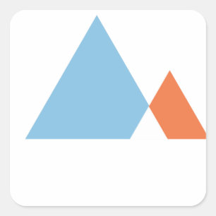 Abstract Mountains Square Sticker