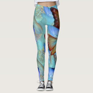 Abstract Moving Butterflies Leggings