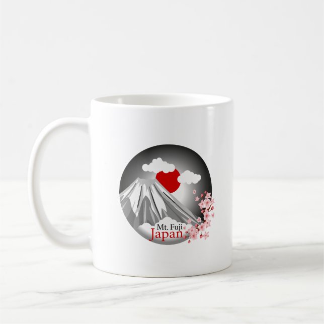 Abstract Mt. Fuji Landscape  Coffee Mug (Left)