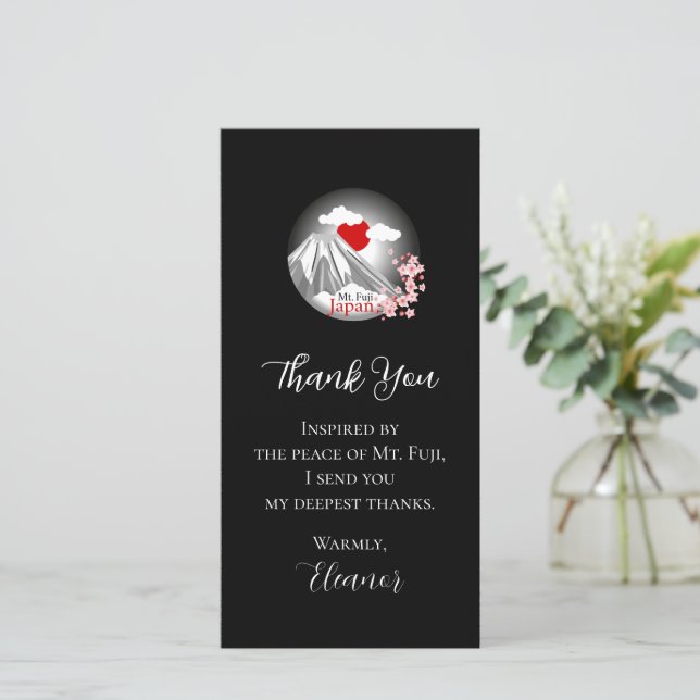 Abstract Mt. Fuji Landscape Thank You Card (Standing Front)