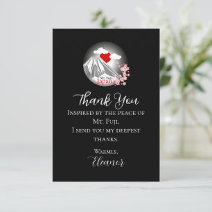 Abstract Mt. Fuji Thank You Card