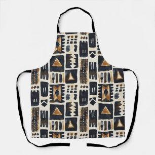 Abstract Mud Cloth Pattern Apron