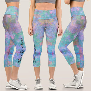 Abstract Muelle Wall 0463 Capri Leggings
