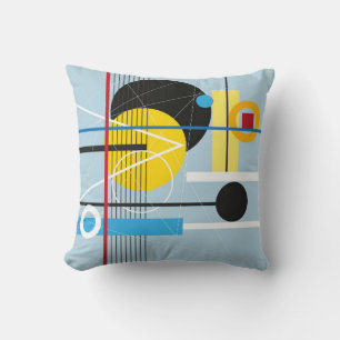 Abstract multi-colored background of geometric obj cushion