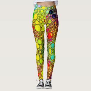 Abstract Multi Colour Splash Design Leggings