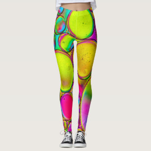Abstract Multi Colour Splash Design Leggings