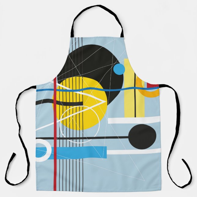 Abstract multi-coloured background of geometric ob apron (Front)