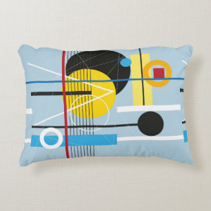 Abstract multi-coloured background of geometric ob decorative cushion