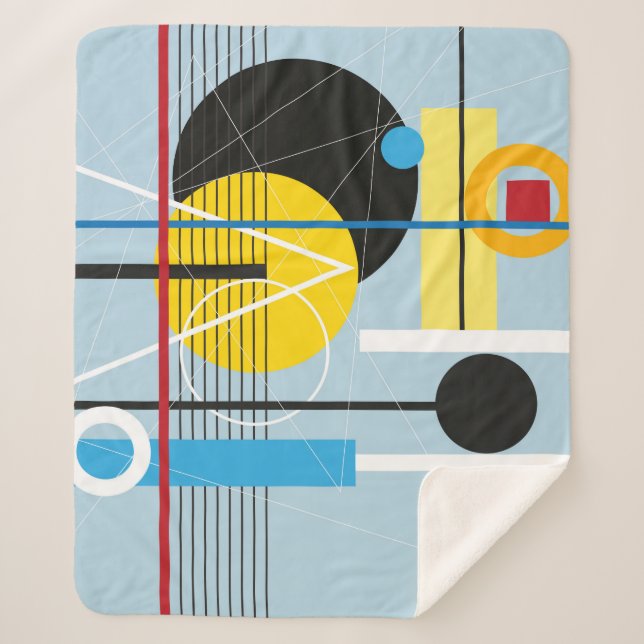 Abstract multi-coloured background of geometric ob sherpa blanket (Front)