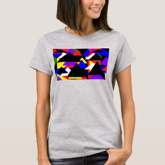 Abstract Multi-Coloured Basic Shirt