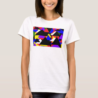 Abstract Multi-Coloured Basic Tank Top  (White)