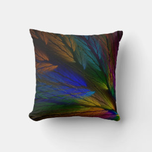 Abstract Multi-Coloured Feather Fractal Pillow