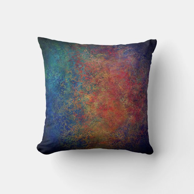 Abstract Multi Coloured Throw Pillow (Front)