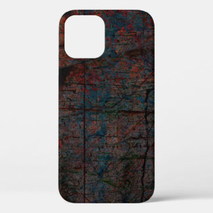 Abstract multicolor grunge background with abstrac iPhone 12 case