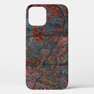 Abstract multicolor grunge background with abstrac iPhone 12 case