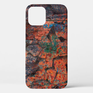 Abstract multicolor grunge background with abstrac iPhone 12 case