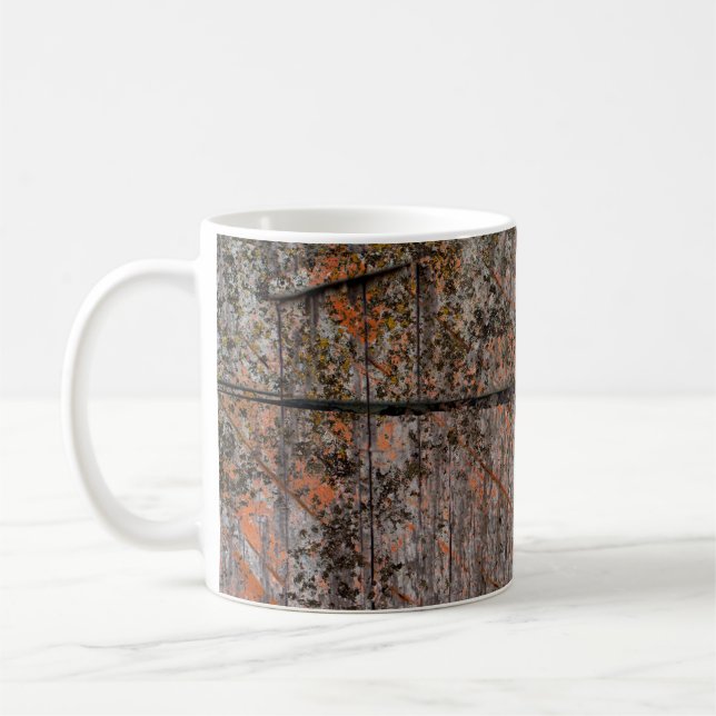 Abstract multicolor grunge background with abstrac coffee mug (Left)