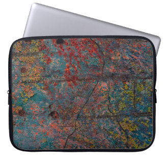 Abstract multicolor grunge background with abstrac laptop sleeve