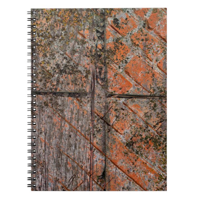 Abstract multicolor grunge background with abstrac notebook (Front)