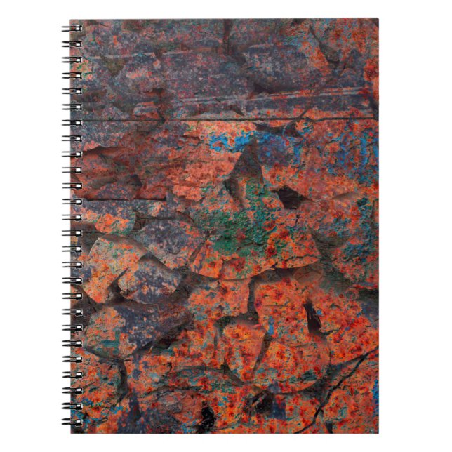 Abstract multicolor grunge background with abstrac notebook (Front)