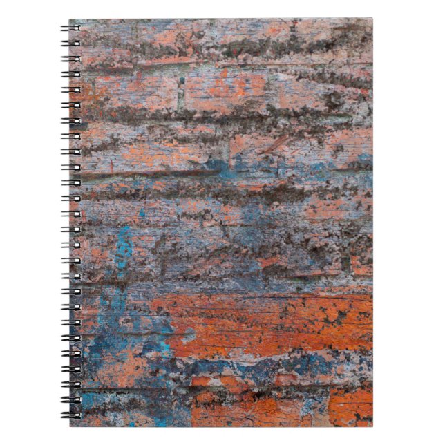 Abstract multicolor grunge background with abstrac notebook (Front)