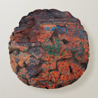 Abstract multicolor grunge background with abstrac round cushion