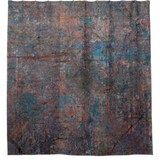 Abstract multicolor grunge background with abstrac shower curtain