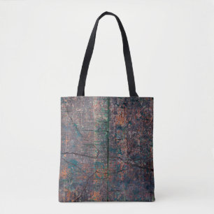 Abstract multicolor grunge background with abstrac tote bag