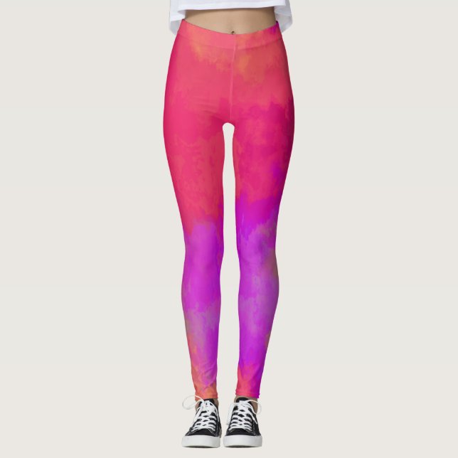 Abstract Multicolor Leggings (Front)
