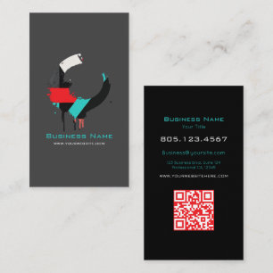 Abstract Multicolor Paint Swirl Design – Custom Business Card