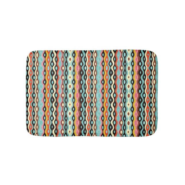 Abstract multicolor pattern bath mat (Front)