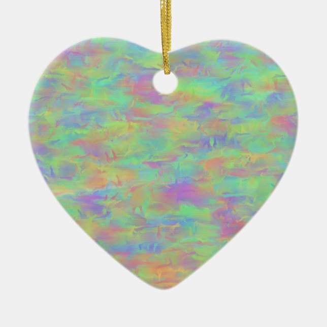 Abstract Multicolor Pattern Ceramic Ornament (Front)