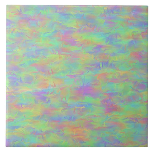 Abstract Multicolor Pattern Ceramic Tile (Front)