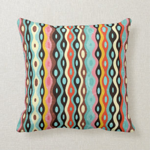 Abstract multicolor pattern cushion