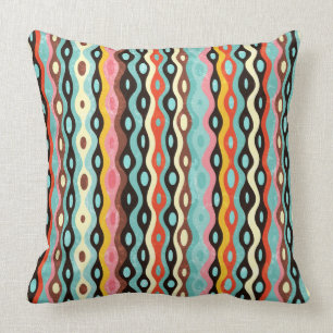 Abstract multicolor pattern cushion