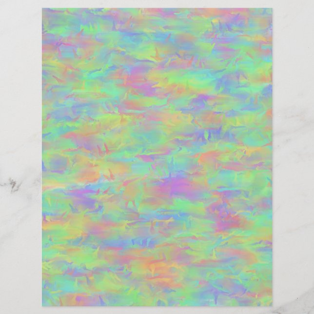 Abstract Multicolor Pattern Flat Paper Sheets (Front)