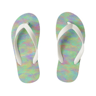 Abstract Multicolor Pattern Kid's Thongs