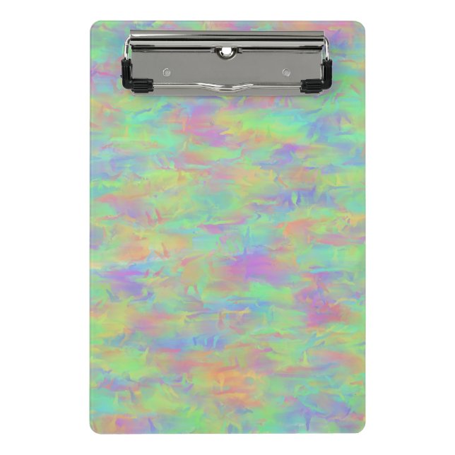 Abstract Multicolor Pattern Mini Clipboard (Front)