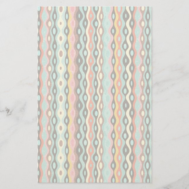 Abstract multicolor pattern stationery (Front)