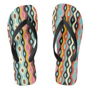 Abstract multicolor pattern thongs