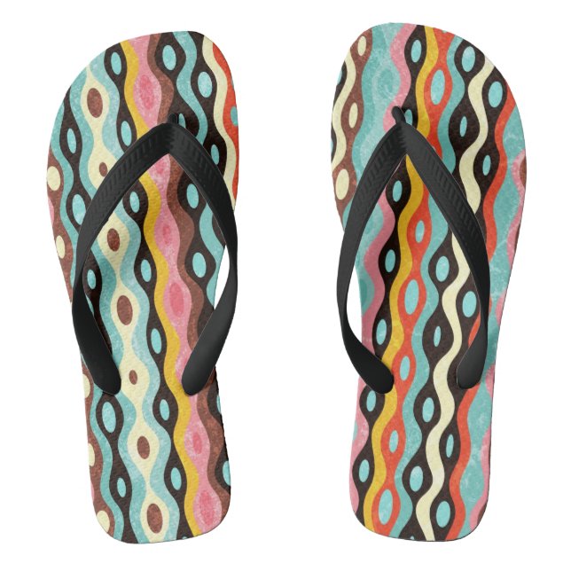 Abstract multicolor pattern thongs (Footbed)