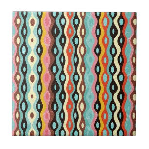 Abstract multicolor pattern tile