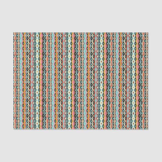 Abstract multicolor pattern tissue paper (Front)