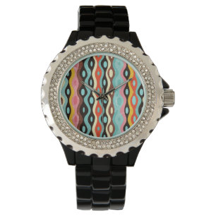 Abstract multicolor pattern watch