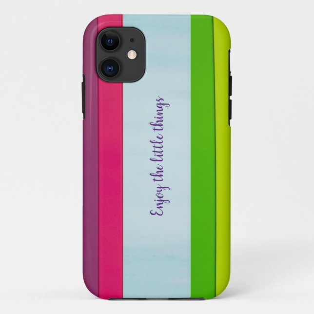 Abstract multicolor striped IPhone Case (Back)