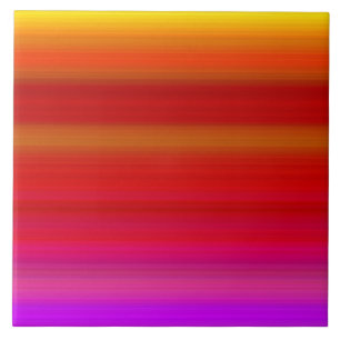 Abstract Multicolor Stripes Ceramic Tile